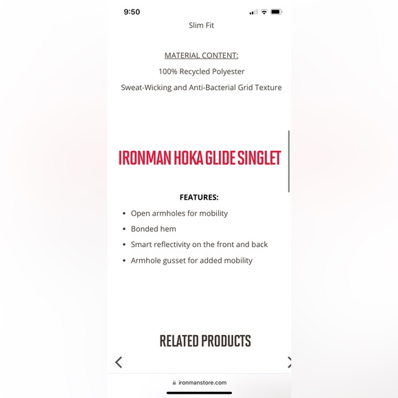 Hoka one one Ironman 70.3 singlet NWT - Picture 2 of 4